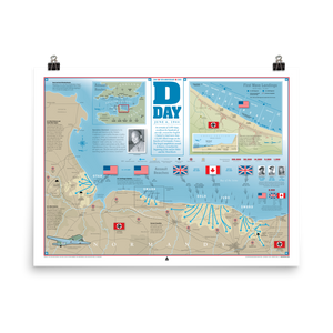 D-Day Print. A detailed map infographic on the first 24-hours of the invasion.